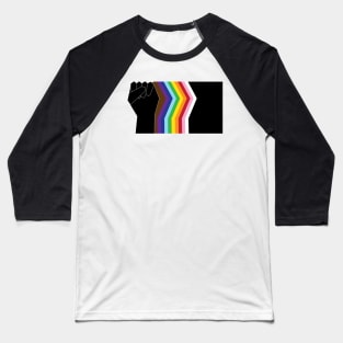 Rainbow Pride Power Flag Baseball T-Shirt